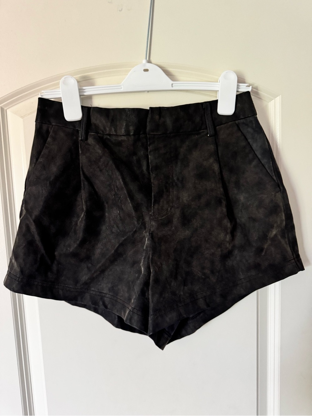 Free People Vegan Suede Shorts - Black